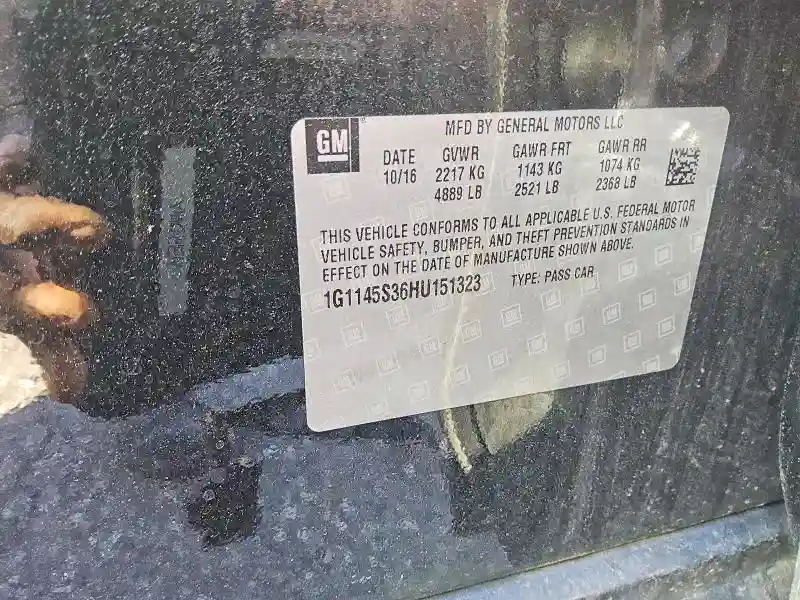 1G1145S36HU151323 2017 CHEVROLET IMPALA-4